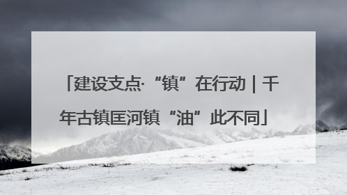 建设支点·“镇”在行动｜千年古镇匡河镇“油”此不同